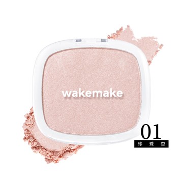 WAKEMAKE唯可魅 光澤濾鏡單色打亮餅-01珍珠杏