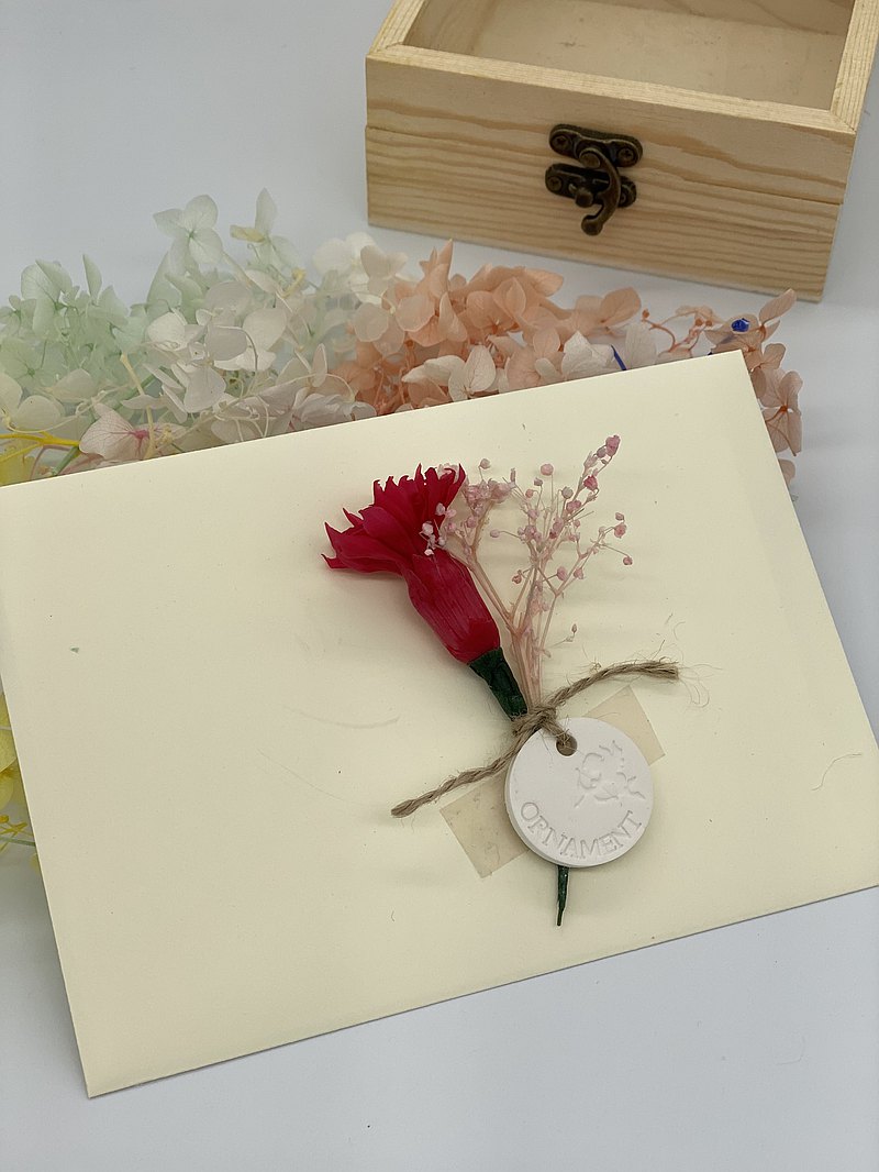 母親節卡片 康乃馨不凋花 香氛卡片
