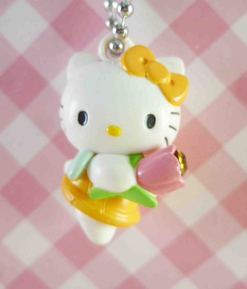 【震撼精品百貨】Hello Kitty 凱蒂貓 KITTY鑰匙圈-幸運黃 震撼日式精品百貨