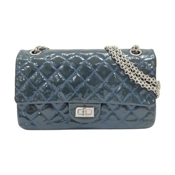 CHANEL 香奈兒 藍色 漆皮 2.55 Reissue Flap Bag 肩背包 A37586 (変色) 【二手名牌BRAND OFF】