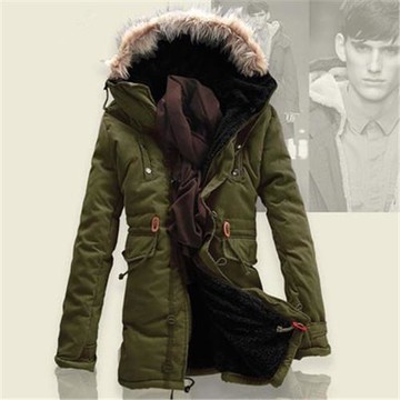 Men winter coat lamb wool liner thick padded jacket 男款棉衣