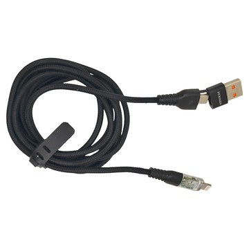 PICKOGEN 皮克全 二合一 Type-C USB-A TO Lightning PD充電線 傳輸線 智能斷電 閃速 1.8M  黑色  1條