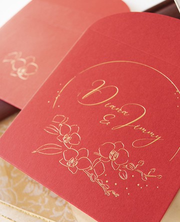 【客製化】蘭花燙金正方形利是封100入