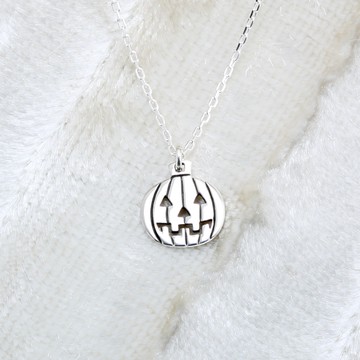 【Angel & Me】南瓜 小惡魔 s925 純銀 項鍊 生日 萬聖節 禮物