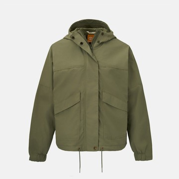 Timberland 女款灰綠色寬版防潑水外套｜A42AF590