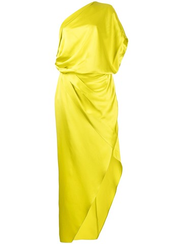 Michelle Mason - draped silk midi dress - women - Silk - 2 - Yellow