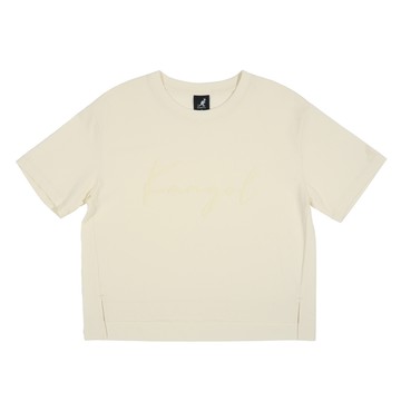 KANGOL 女 經典短寬版印花T 6522100701