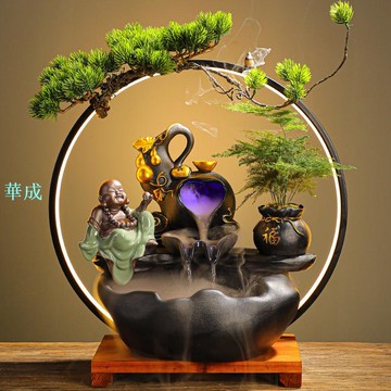 招財噴泉擺件創意家居辦公室加溼器喬遷新居 開業 禮品