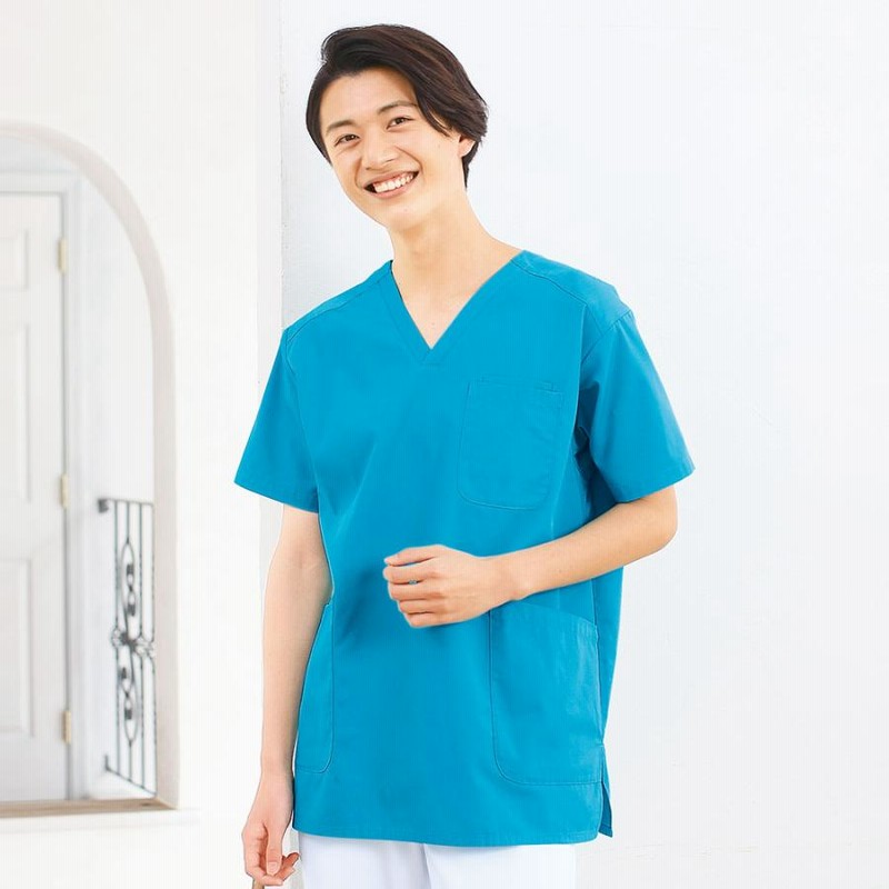 スクラブ 白衣 医療 メンズ レディース 男女兼用 おしゃれ ドクター ナース服 看護師 介護服 エステ ユニフォーム SS-4L TB4503U
