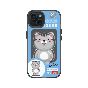 iPhone 15 Clear 酷墨灰 - VITA VITA．塔仔是隻貓 - 還缺這隻大公仔