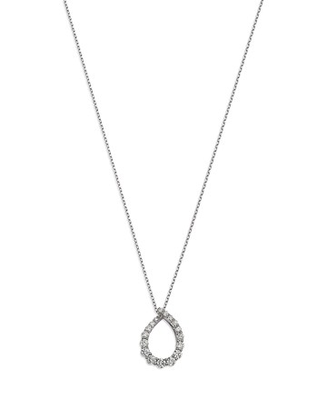 Bloomingdale's Fine Collection Diamond Pear Shaped Pendant Necklace in 14K White Gold, 0.50 ct. t. w.