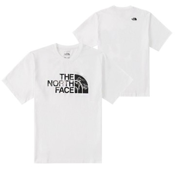 The North Face 情侶款 大LOGO純棉快乾吸濕短袖圓領T恤(亞洲版型)_白色 N
