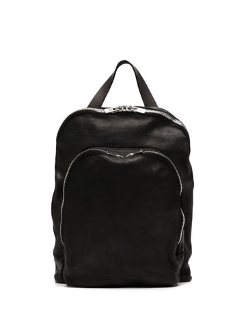 Guidi - zip-fastening leather backpack - unisex - Horse Leather - One Size - Black