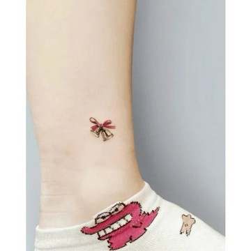 「聖誕鈴鐺」鈴鐺 紋身貼紙 微刺青 輕紋身 少女 超美 持久 冬季 創意 抖音同款 聖誕節 防水 小紅書同款 紋身貼