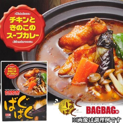 ばぐばぐ BAG BAG チキンときのこのスープカレー 1人前 北海道スープカレー 札幌 人気店の味 レトルト お土産 プレゼント