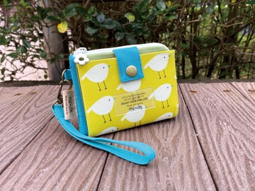 6 Coin 短夾 黄色小鳥