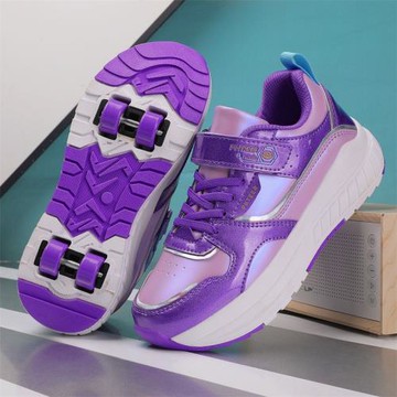 學生暴走鞋男童四輪兒童輪滑鞋女童男孩帶輪子運動鞋變形溜冰代步