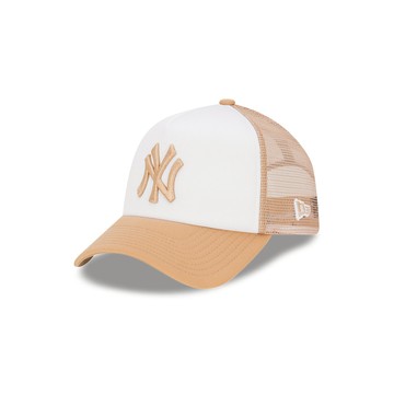 NEW ERA 男女 9FORTY AF 卡車帽 EARTHTONES WORLD SERIES 紐約洋基 白/焦糖 NE60428405