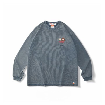 FILTER017® X Stranger Things X Jun Oson 艾迪與達斯汀長T 灰藍 H8091