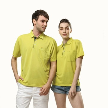 Per GIBO中性版網眼細橫條排汗布-PT172817芥黃