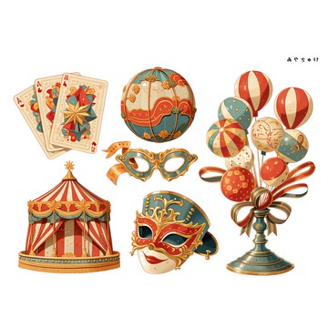 【6 月新品】20-134-0192 剪裁紙 馬戲團風格