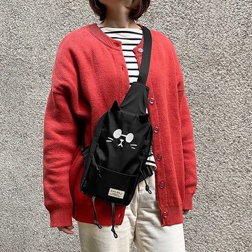 【CAT Buddy Bag - 黑色】中性款斜背包