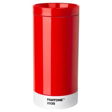 PANTONE 彩通 防溢不鏽鋼保冷杯 紅色 430ml  1個