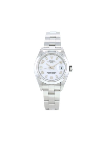 Rolex - 1999 pre-owned Lady Oyster Perpetual Date 26mm - women - Steel/Sapphire Glass - One Size - Silver