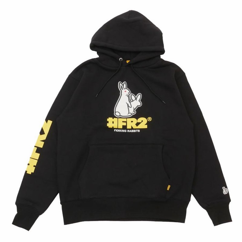 新品 エフアールツー #FR2 Logo Hoodie パーカー BLACK ブラック 黒