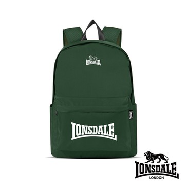 【LONSDALE 英國小獅】潮流輕旅大容量機能後背包- 學院綠 LD2128