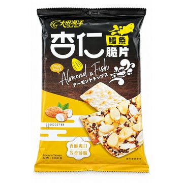 〔現貨特惠〕大田海洋 鱈魚杏仁脆片120克 杏仁脆片 鱈魚杏仁 休閒零食 單包販售