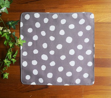 台灣二重紗手帕=不規則波點=可可紫(共5色)