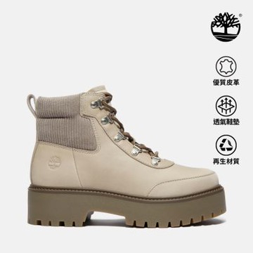 (領券再折)Timberland官方旗艦 雙12限定 女款灰色燈芯絨領特別款Stone Street厚底靴|A42P8EL8