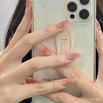 ✨Hannah✨【桃裏桃氣】純手工法式溫柔腮紅冰透裸色純慾嬛嬛衕款美甲穿戴甲手工穿戴甲 ZNAG