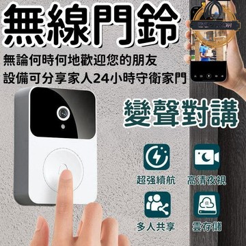 【台灣出貨】門鈴 門鈴 呼叫器 電鈴 雙向語音  智能門鈴 家用門鈴 夜視可視 電子眼監控 手機遠程高清