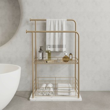 免運 可開票 公司貨 超低價 北歐浴室衛生間落地毛巾架置物架洗手間浴巾架立式簡約衣服收納架 快速出貨DDD888