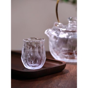 花神杯天然原礦水晶茶杯玫瑰主人杯純手工品茗杯天然原石水晶茶具