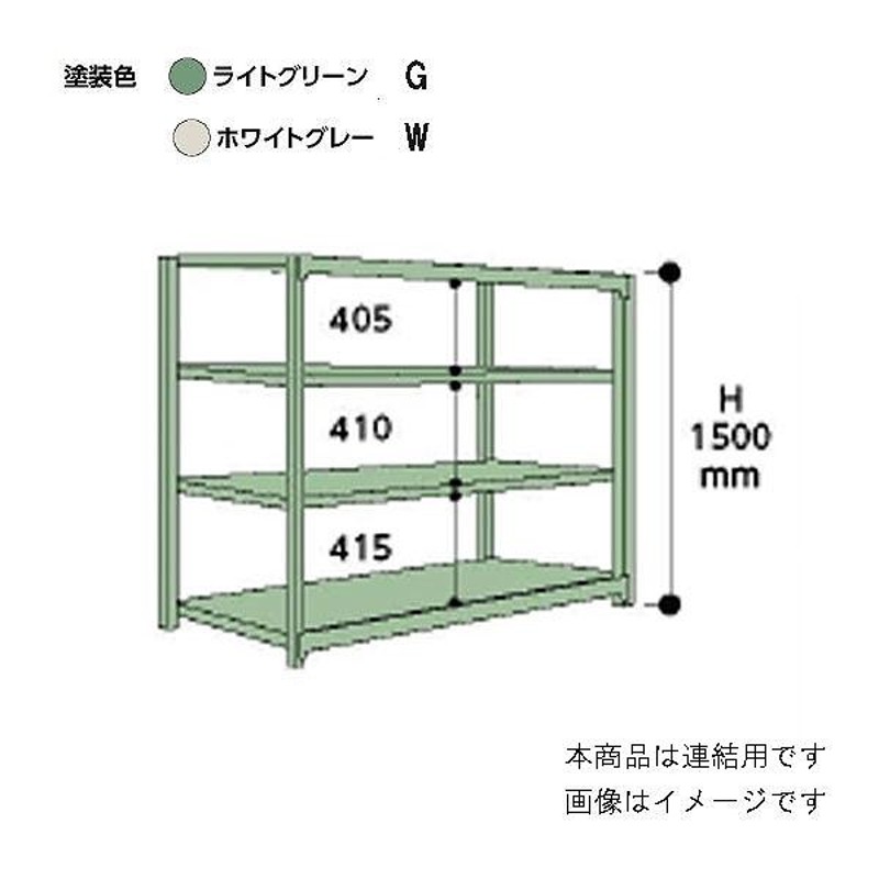 直送品】 山金工業 ボルトレス中量ラック 500kg/段 単体 5S7662-6G