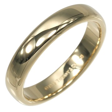 【日本直送】蒂芙尼 戒指 Forever Classic Band 17.5 號 指輪 4.5mm Band 18K સ 黃 K 金 約 6.38g【二手】A 級
