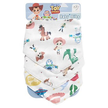 Bonne Nuit 迪士尼三角圍兜 Set 3個 雙層細紗布材質  多色 玩具總動員  1組