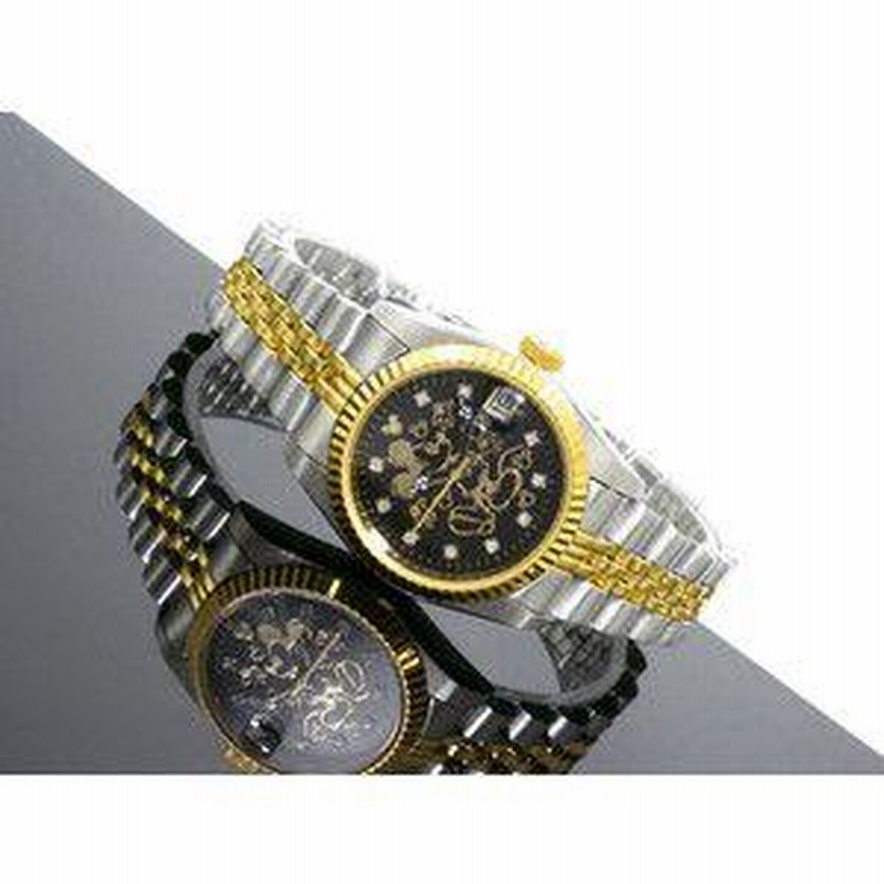 ディズニー ミッキー 腕時計 夢物語 オルゴール付き 黒 DINEY-21
