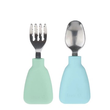 美國little.b - 小寶石湯叉組-小王子(綠+藍)