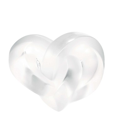Lalique Crystal Heart Ornament