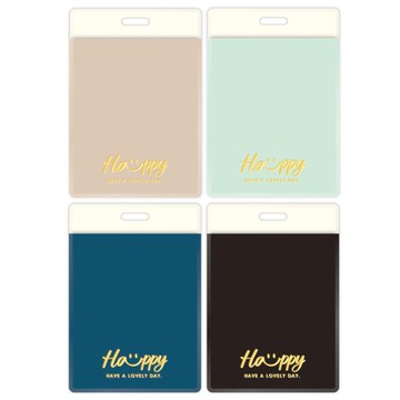 四季SEASON 雙層直式證件套-藕笑/綠笑/藍笑/黑笑