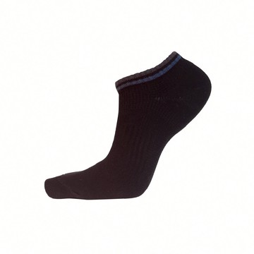 輕護足弓透氣運動船襪-條紋 - L黑