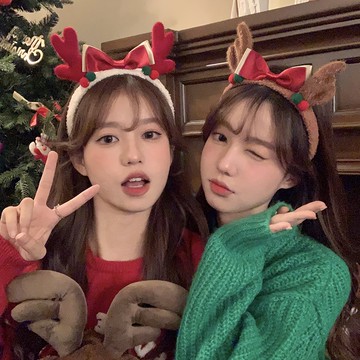 【太妮絲W50】現貨 聖誕節髮箍 麋鹿 洗臉髮箍 聖誕髮飾 可愛 鹿角 聖誕髮箍 法窟 毛