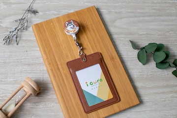 i 好夾 伸縮證件套組- 手繪風系列 / 哈士奇 _ AZH22