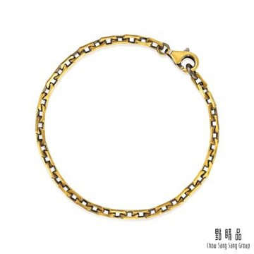 點睛品 黑金美學 經典素鍊 黃金手鍊_計價黃金(19)