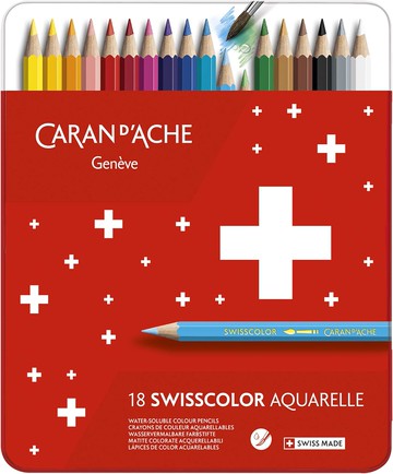 CARAN d’ACHE 卡學生級水溶性色鉛筆18色*1285.718【APP滿額下單10%點數(單一帳號最高5000點)】1/31止