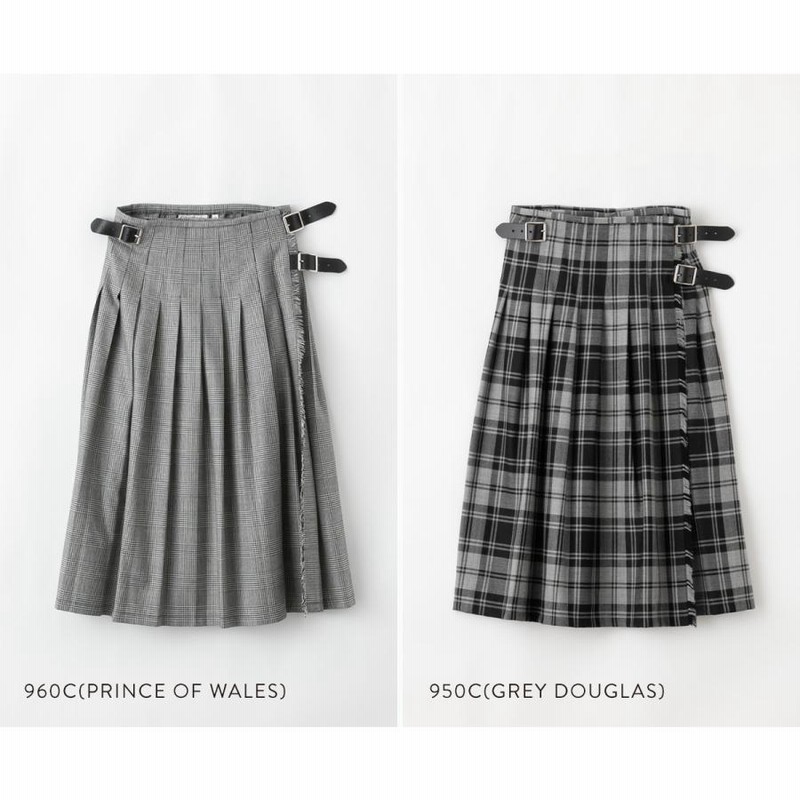 オニール・オブ・ダブリン WRAP SKIRT ウール タック ラップスカート 